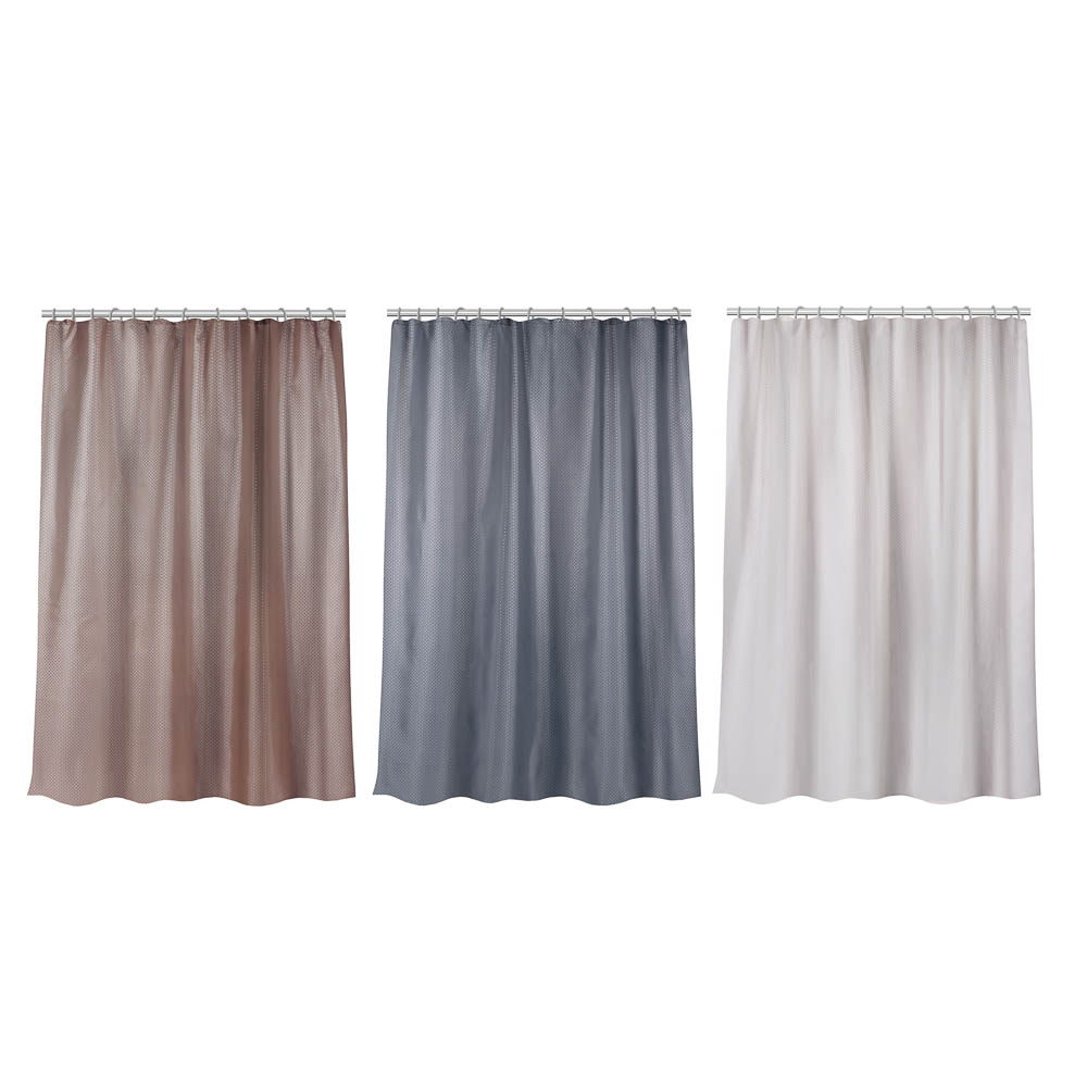 Шторка для ванной тм VETTA Ромбы, с утяжелителем, полиэстер 80 г/м2, 180x180 см, 3 цвета - #1