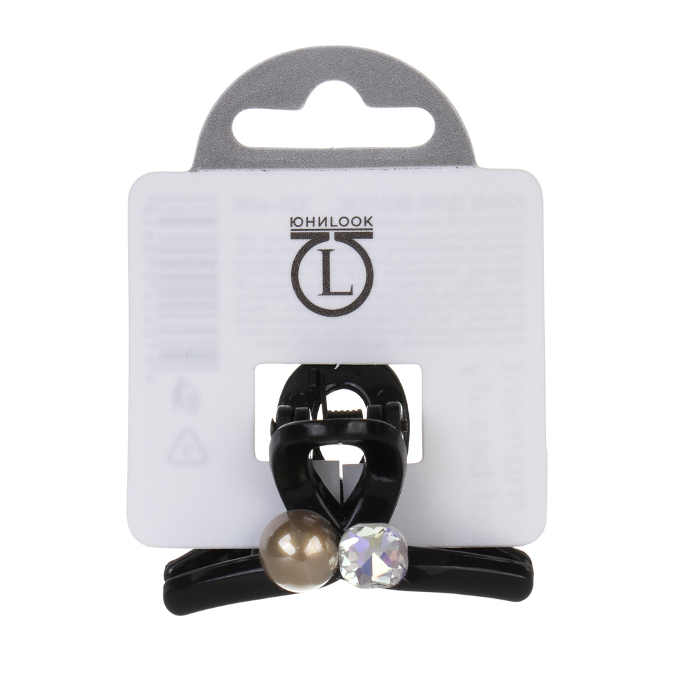 Краб для волос, тм ЮНИLOOK, 4,5см, пластик, 3 дизайна, #12 - #5