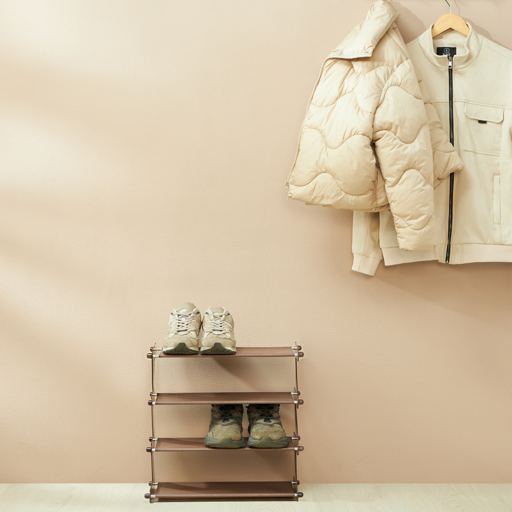 Этажерка для обуви "Зигзаг", 4 яруса, тм VETTA, 48x19x46см, металл, пластик, 1 цвет - #7