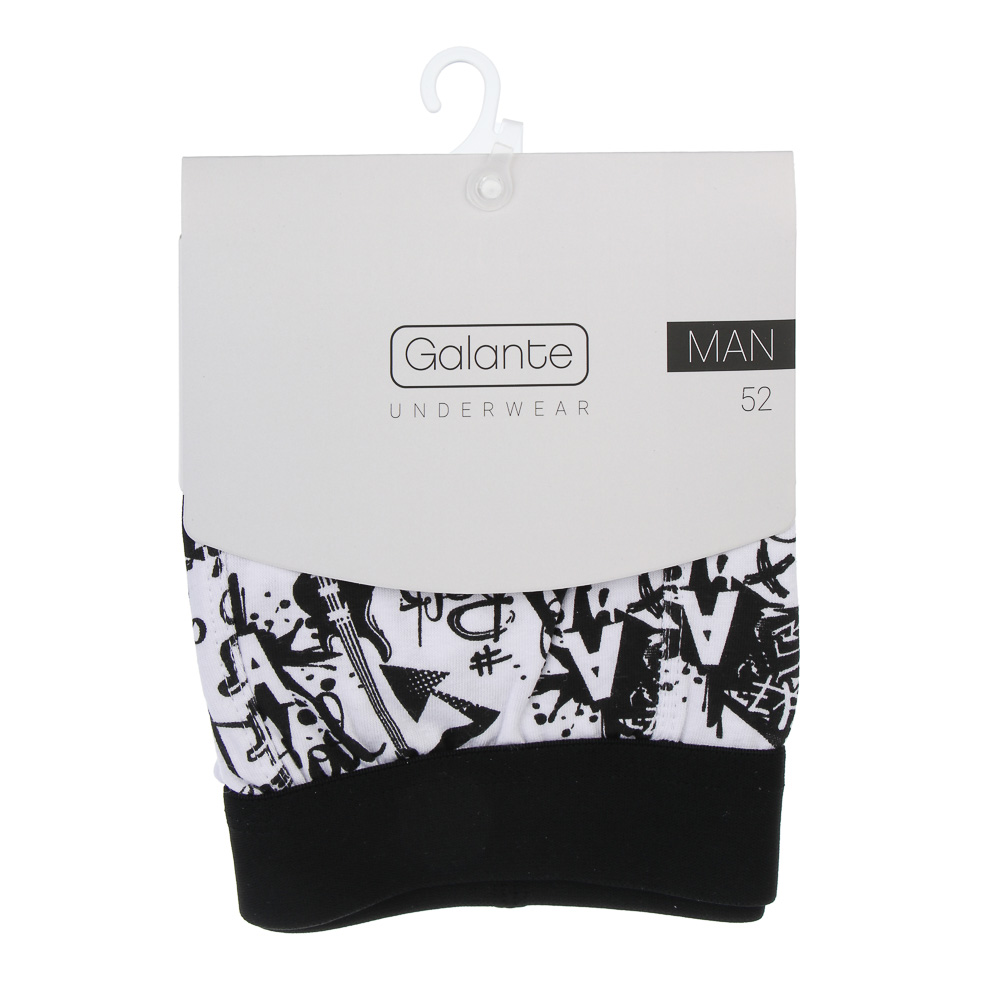 GALANTE Трусы-боксеры мужские с рисунком, р.52, 95% хлопок, 5% спандекс, разноцветные, НБ25-1 - #4