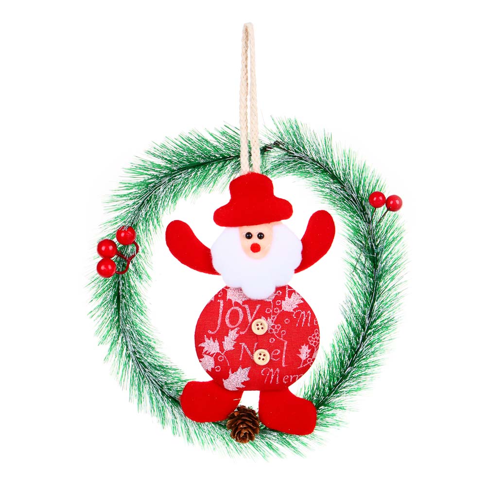 Украшение декоративное Сноубум в виде рождественского венка, 25 см - #2