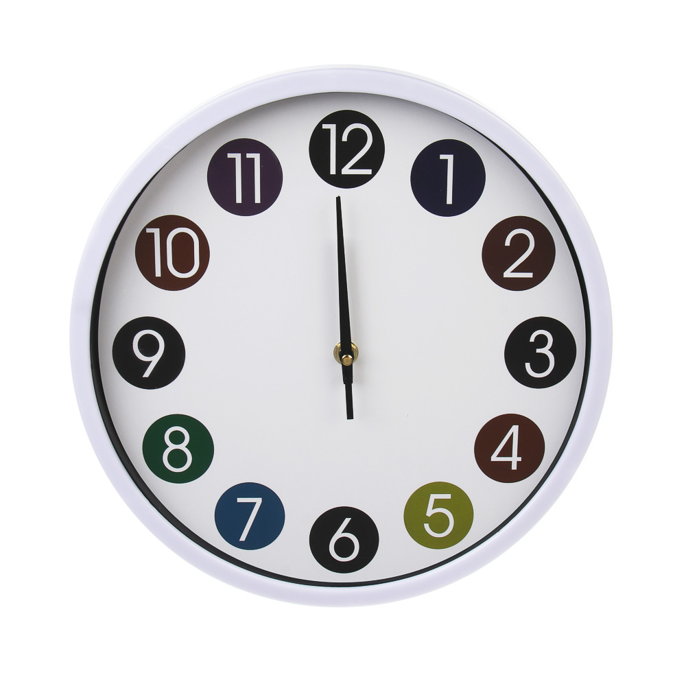 Часы настенные тм LADECOR CHRONO круглые, 30x30x4 см, пластик, стекло, 1хАА - #1