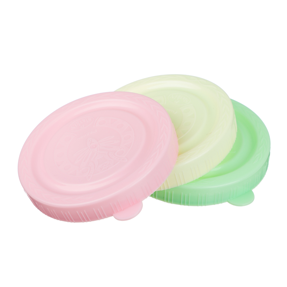 Набор "Холодных" крышек для закрывания банок 10шт полиэтиленовых цветных - #4