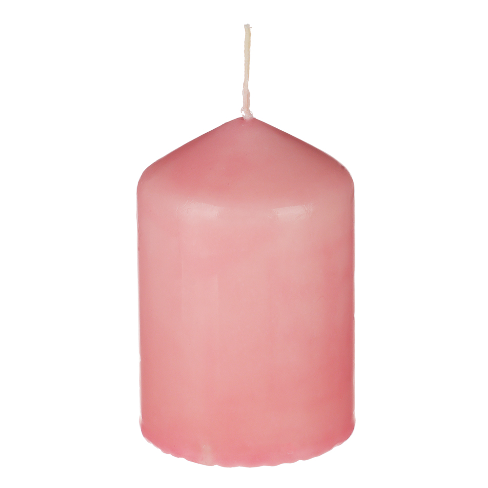Свеча пеньковая Ladecor, розовая, 7х10 см - #1