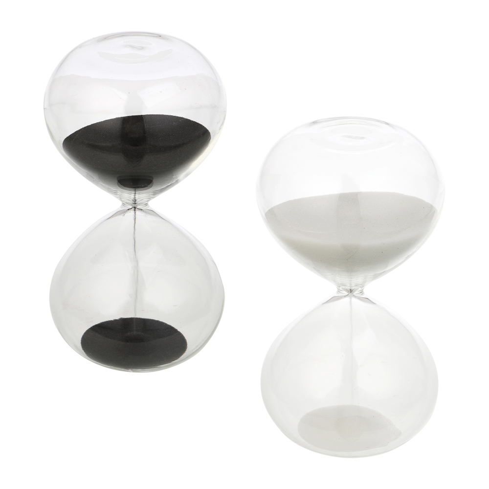 Часы песочные 7,5х14,5 см, стекло, песок, 15 минут, 2 цвета песка - #1