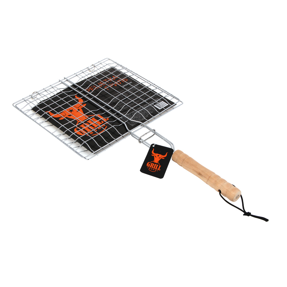 Решетка-гриль хром. тм GRILLBOOM, 20х24х2см, эконом - #8