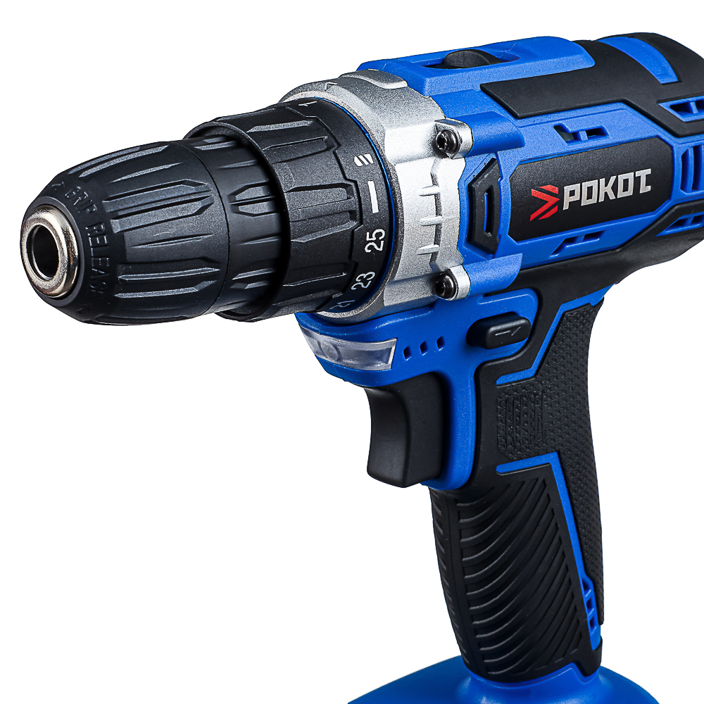 РОКОТ Дрель-шуруповерт аккум., ДША-20, 20В, бесщ., 2,0 А*ч, 0-400/0-1500 об.мин, LED подсветка, кейс - #4