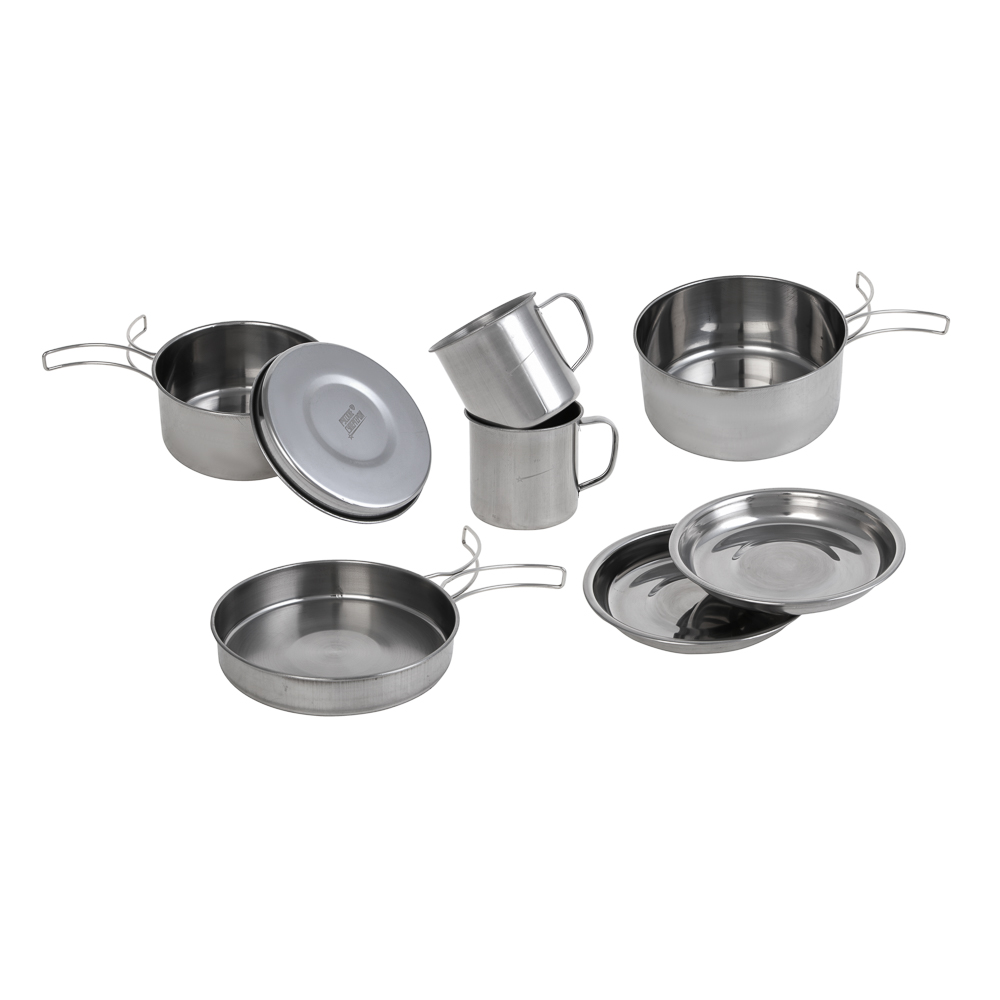 Набор туристической посуды тм РУССО ТУРИСТО, 8 предметов, в чехле, нерж.сталь - #1