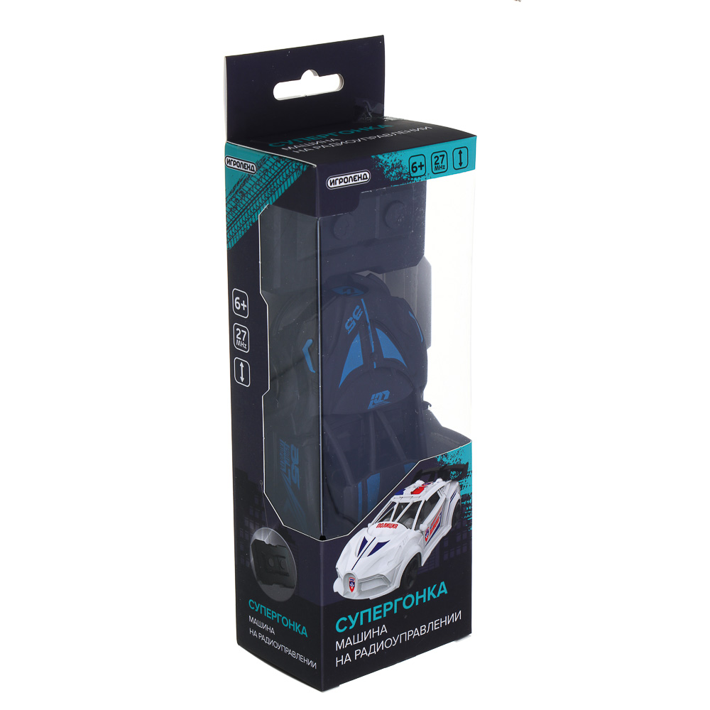 ИГРОЛЕНД Машина "Супергонка" на радиоуправлении, 2-канальный пульт, PP, 4хАА, 7,3x4x18,3 см, 4 диз - #7