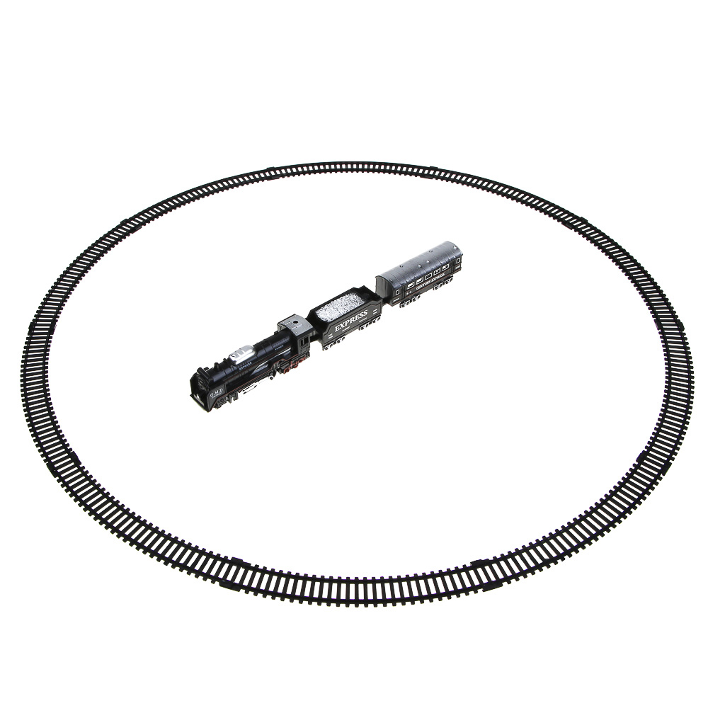 ИГРОЛЕНД Железная дорога "Ретро", движение ,свет , 2АА, PP, HIPS, 35,7х24х4,3см - #8