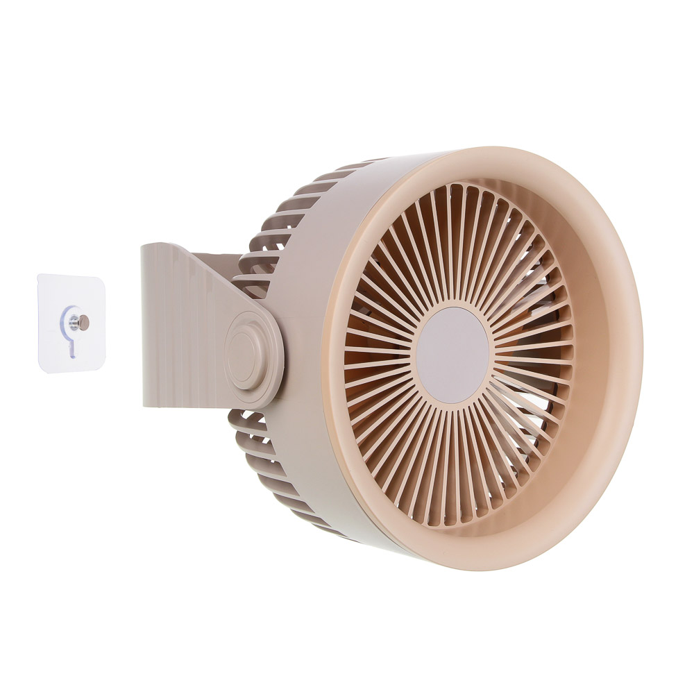 LEBEN Вентилятор настольный аккумуляторный, емкость 3600 мАч, беж. - #10