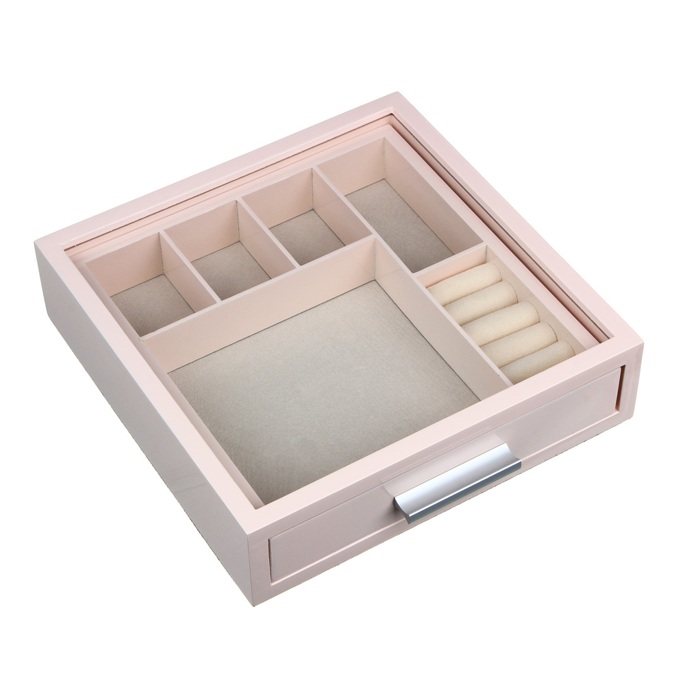 Шкатулка для украшений, полиэстер, 25,5x25,5x6,5 см, арт.07-21 - #1