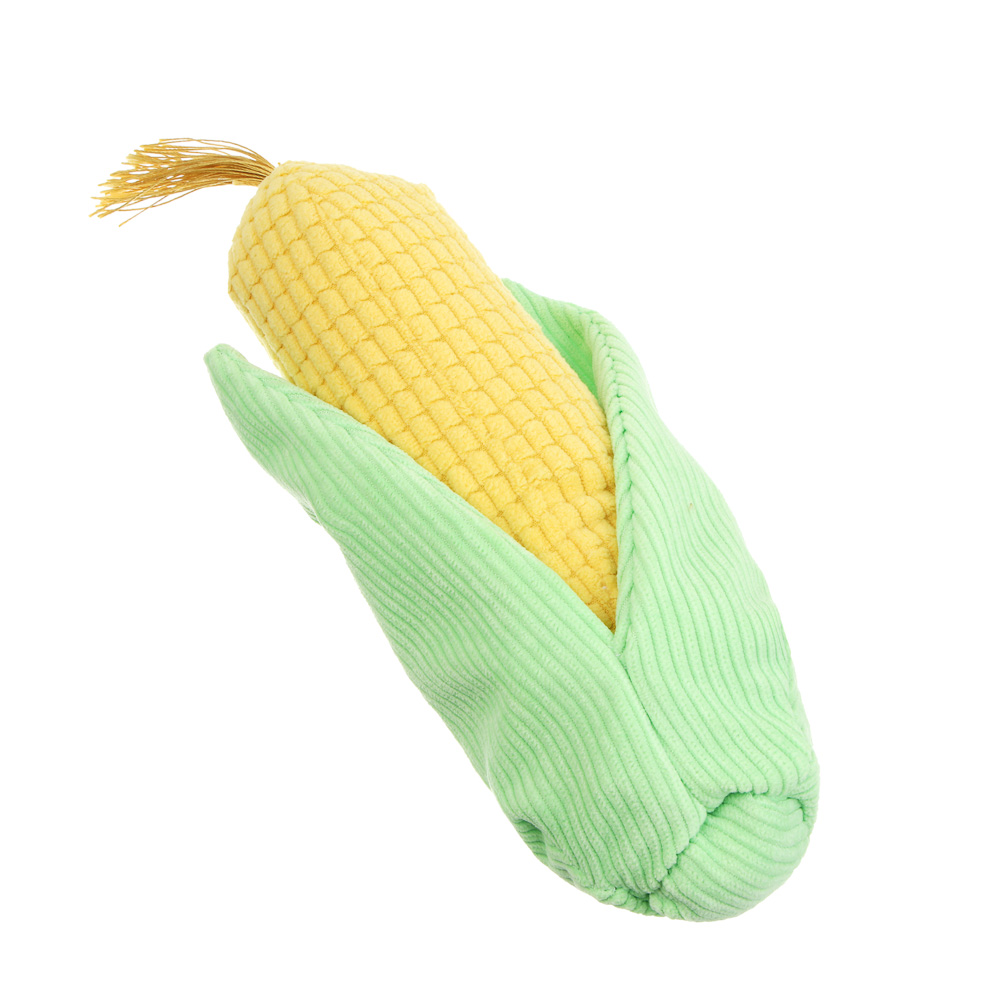 Игрушка для собак тм VETTA, мягкая с пищалкой, кукуруза, 22x5,5 см - #3