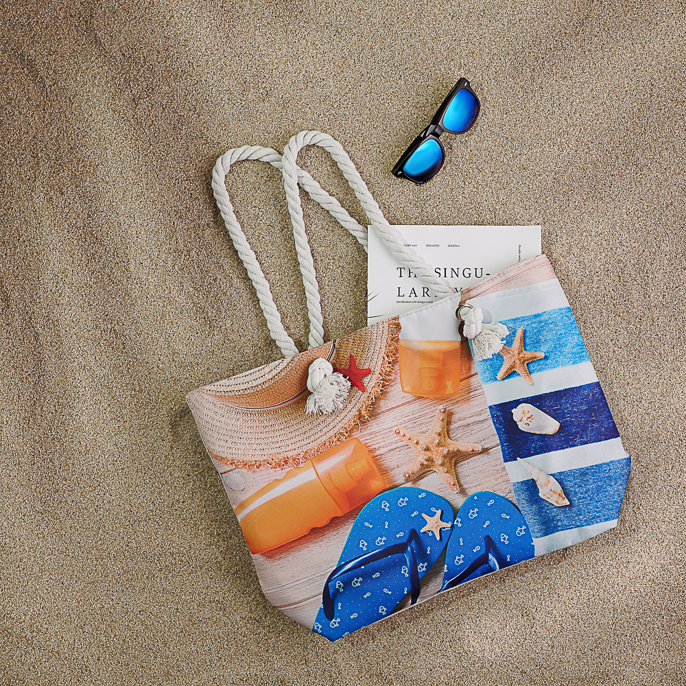 ЮL Сумка пляжная 50x35x15 см, 100% полиэстер, 3 дизайна - #11