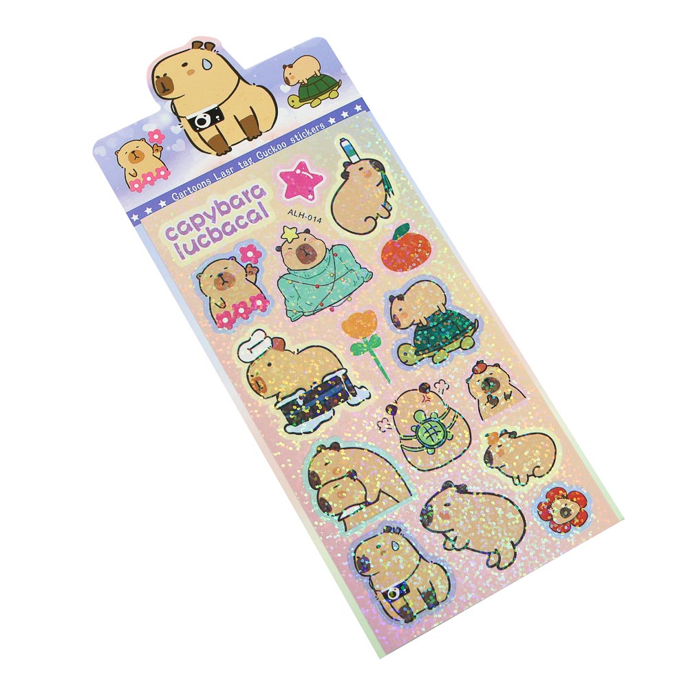 Набор наклеек "Капибара" 10х22,5см, ПВХ, микс 10 дизайнов - #5