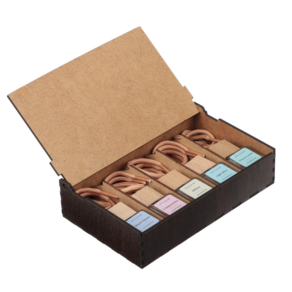 Набор подвесных ароматизаторов тм NEW GALAXY,5 мл,Bl.Opium, LImpertrice,Million,L.Blue, Tob. Vanille - #1