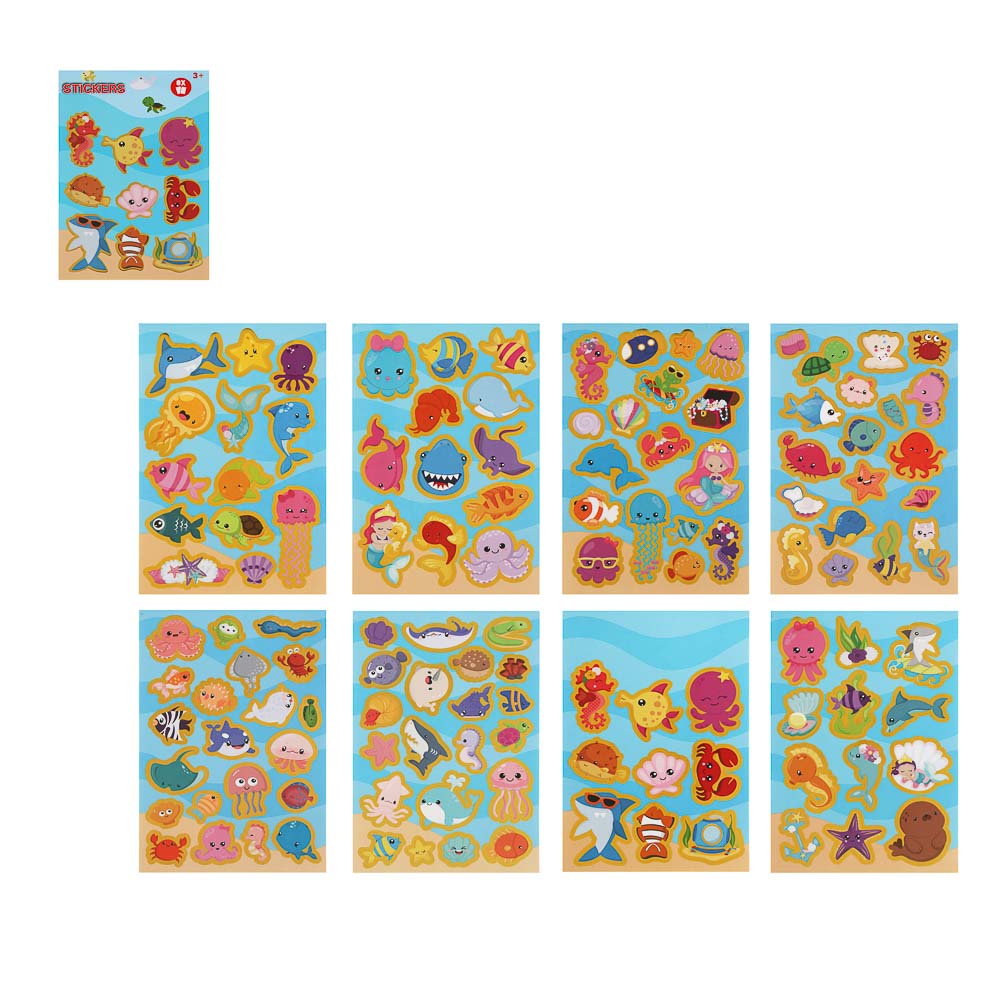 Блокнот с наклейками для творчества, 24х15см, бумага, 8 страниц, 4 дизайна - #1