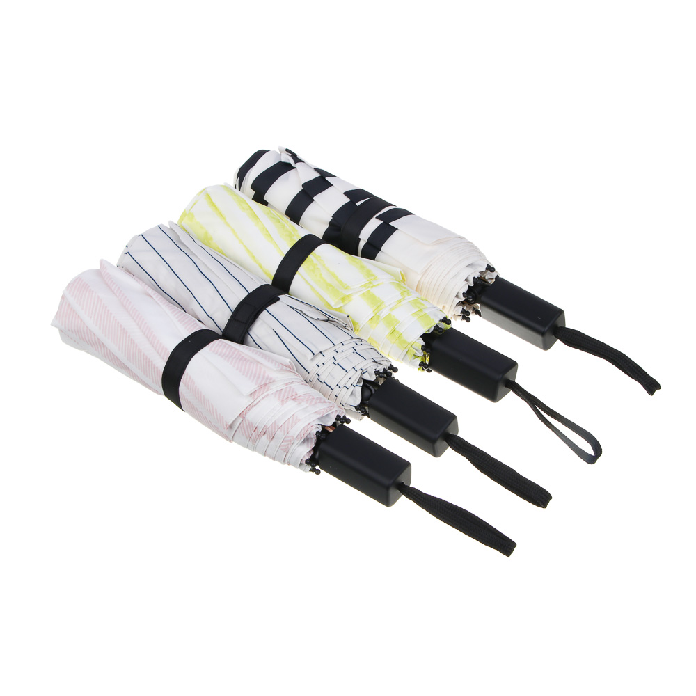 Зонт компакт, механика, металл, пластик, эпонж, d96см, 8 спиц, цвета в ассортименте - #7