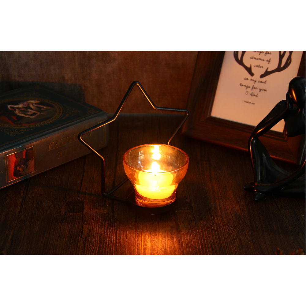 Подсвечник металлический со стеклянной чашей, 13х5,5х12 см - #7