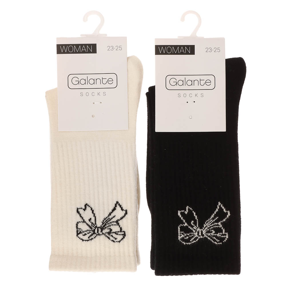 GALANTE Носки женские, р.23-25, 65% полиэстер, 20% акрил, 15% шерсть, разноцветные, арт.1 - #5