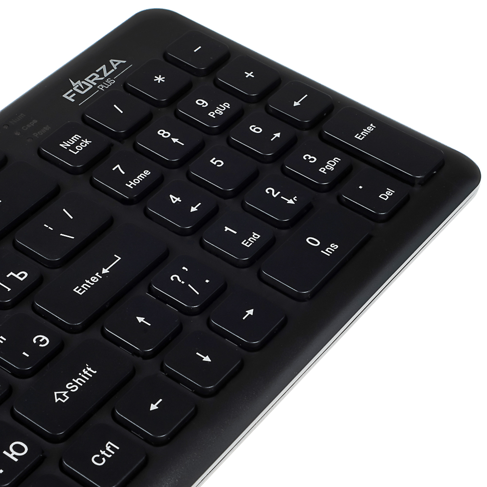 FORZA Клавиатура проводная, черный, 382x126x21.3мм, кабель 150см - #5