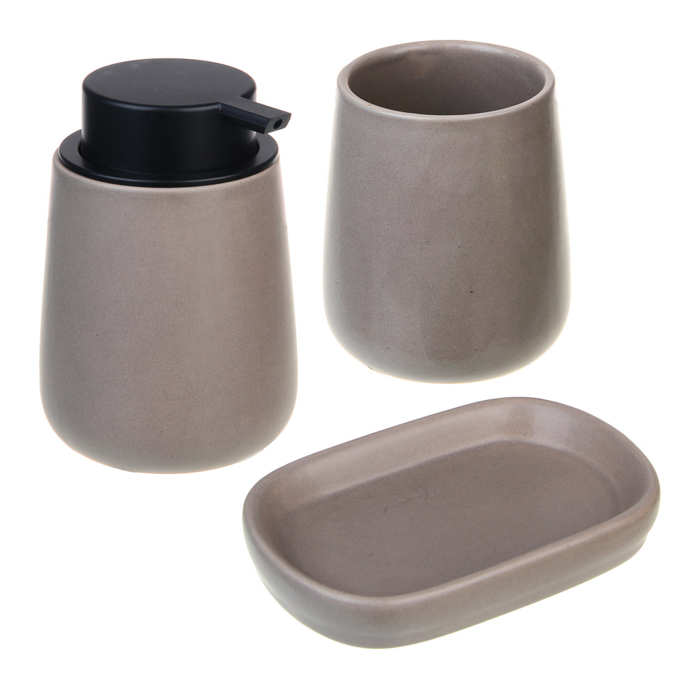 VETTA Дозатор для жидкого мыла, 320 мл, 13x9x9 см, керамика, "Космос", мокко - #6