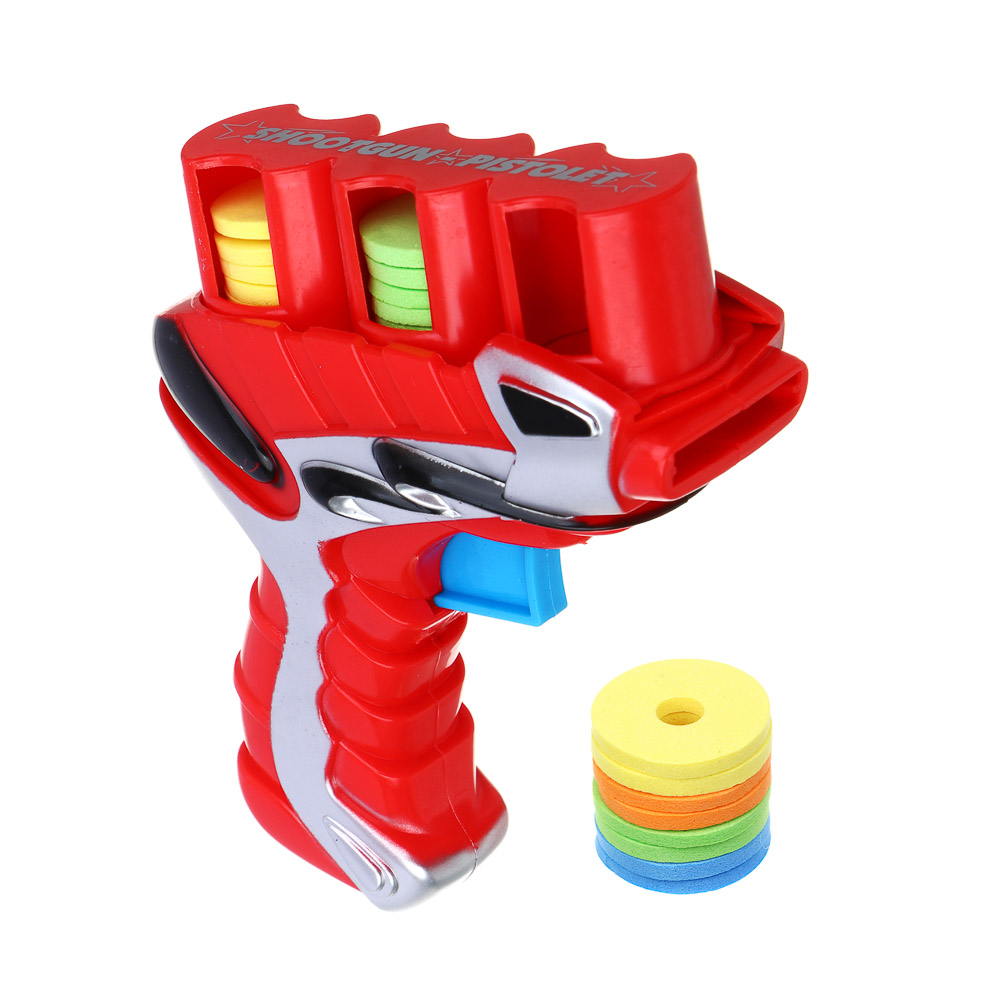 ИГРОЛЕНД Пистолет "Дискострел", стреляет мягкими дисками, РР, 18,5х4х20,5 см, 2 цвета - #10