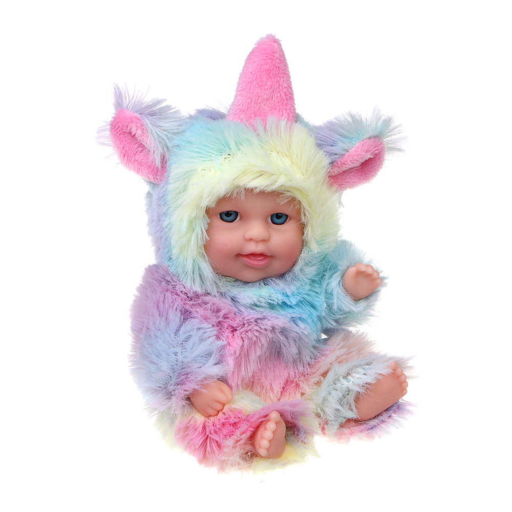 ИГРОЛЕНД Пупс в кигуруми 12 см, PVC, PP, полиэстер, 10,2х5х17 см - #6