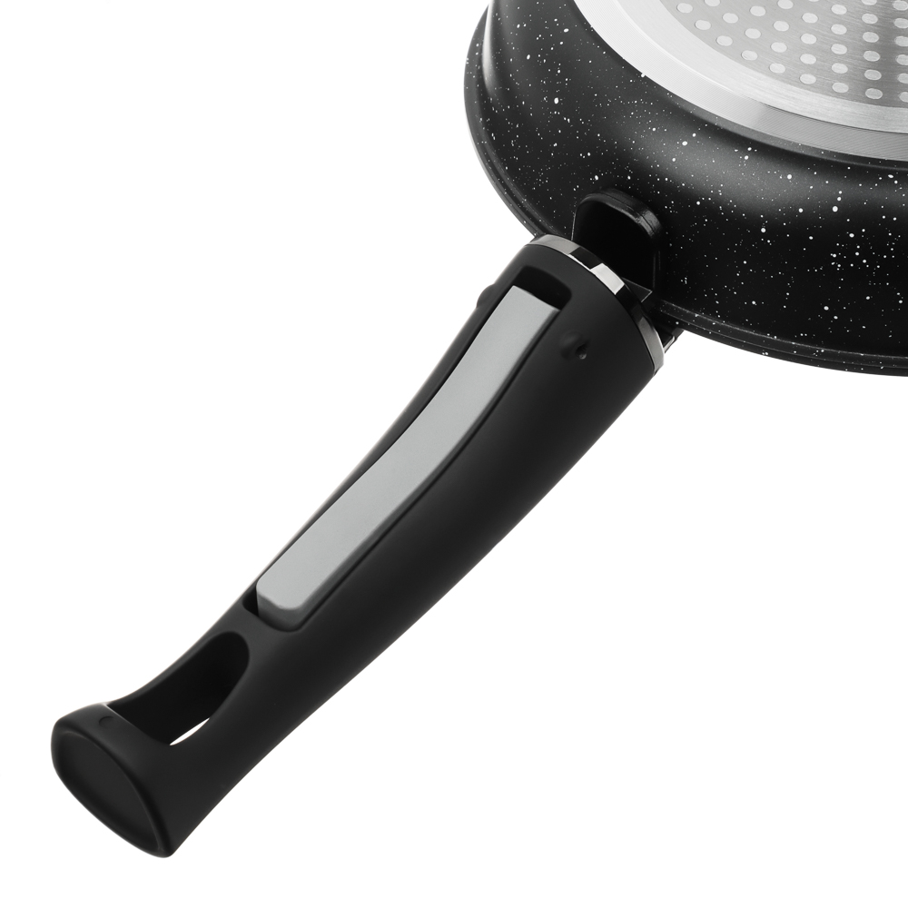 SATOSHI Нера Наб.пос. 4пр съемная ручка, ковш 1,3л, сковороды 20,24см, антиприг.мрамор, индукция - #10