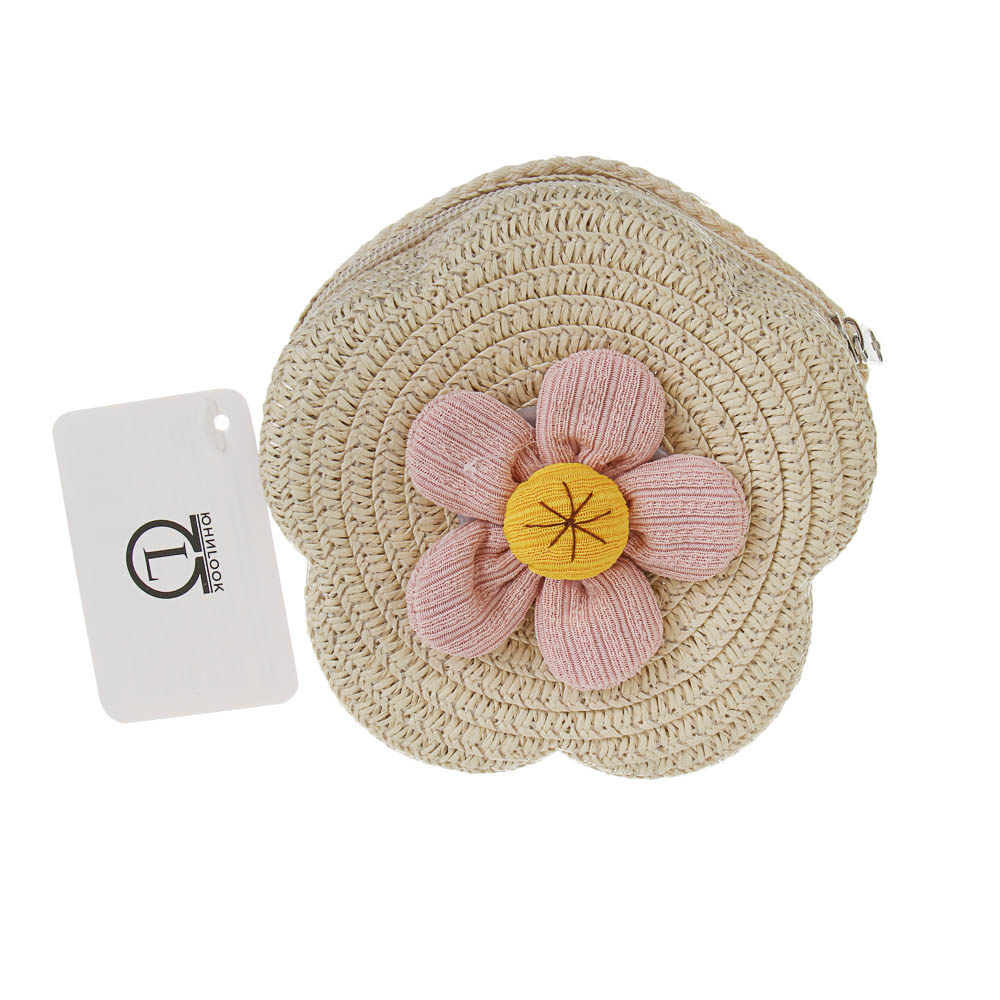 Сумка плетенная с декором на длинном ремне, тм ЮL, 11-12x6 см, папирус, полиэстер - #8