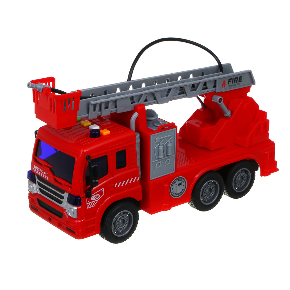 ИГРОЛЕНД Пожарная машина, свет, звук, стреляет водой, 3хAG13, PP, 29х10,5х17,5 см - #5