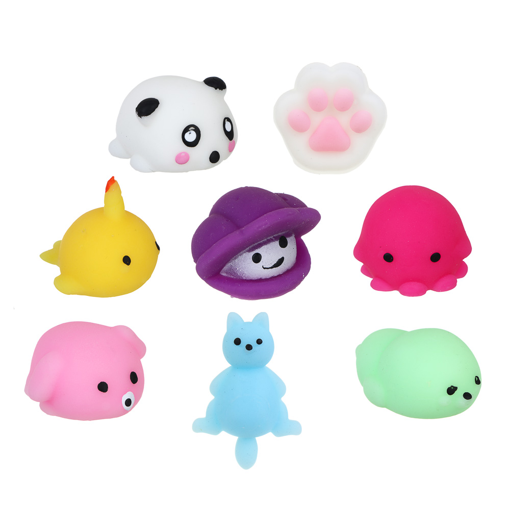 Игрушка сюрприз "Мялки в яйцах", 8 штук, 37,5х10,5х24,5см, TPR, PVC - #2