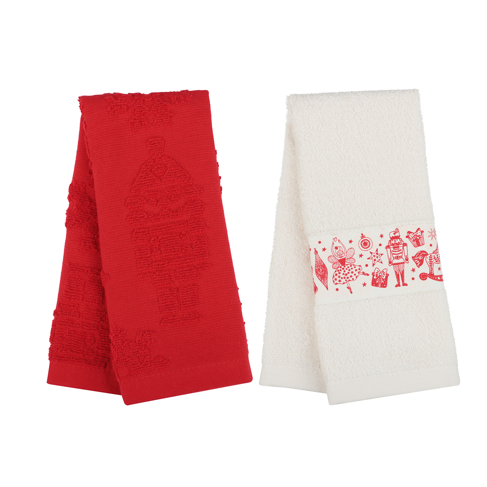 PROVANCE Щелкунчик Комплект махровых полотенец 2шт, 30х50см, 100% хлопок, 2 дизайна - #1