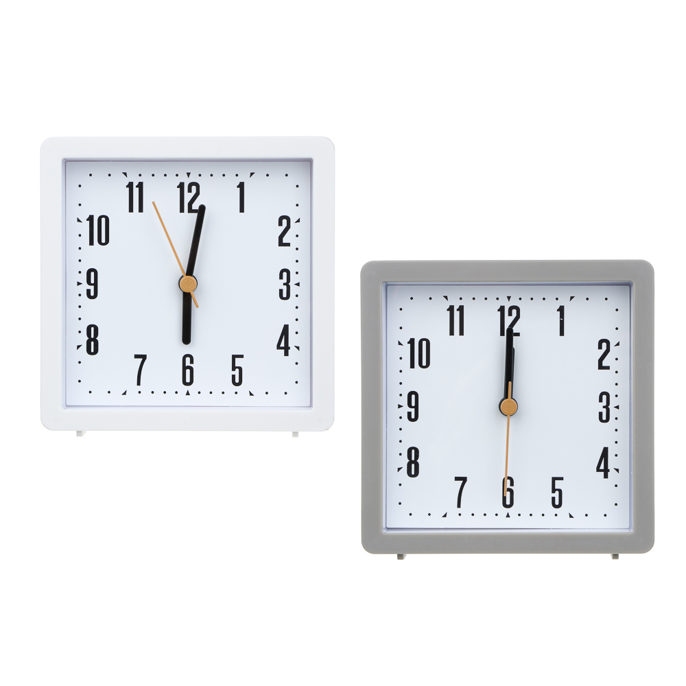 LADECOR CHRONO Будильник, 10,9x10,9x4 см, пластик, 1хАА, 2 дизайна - #1
