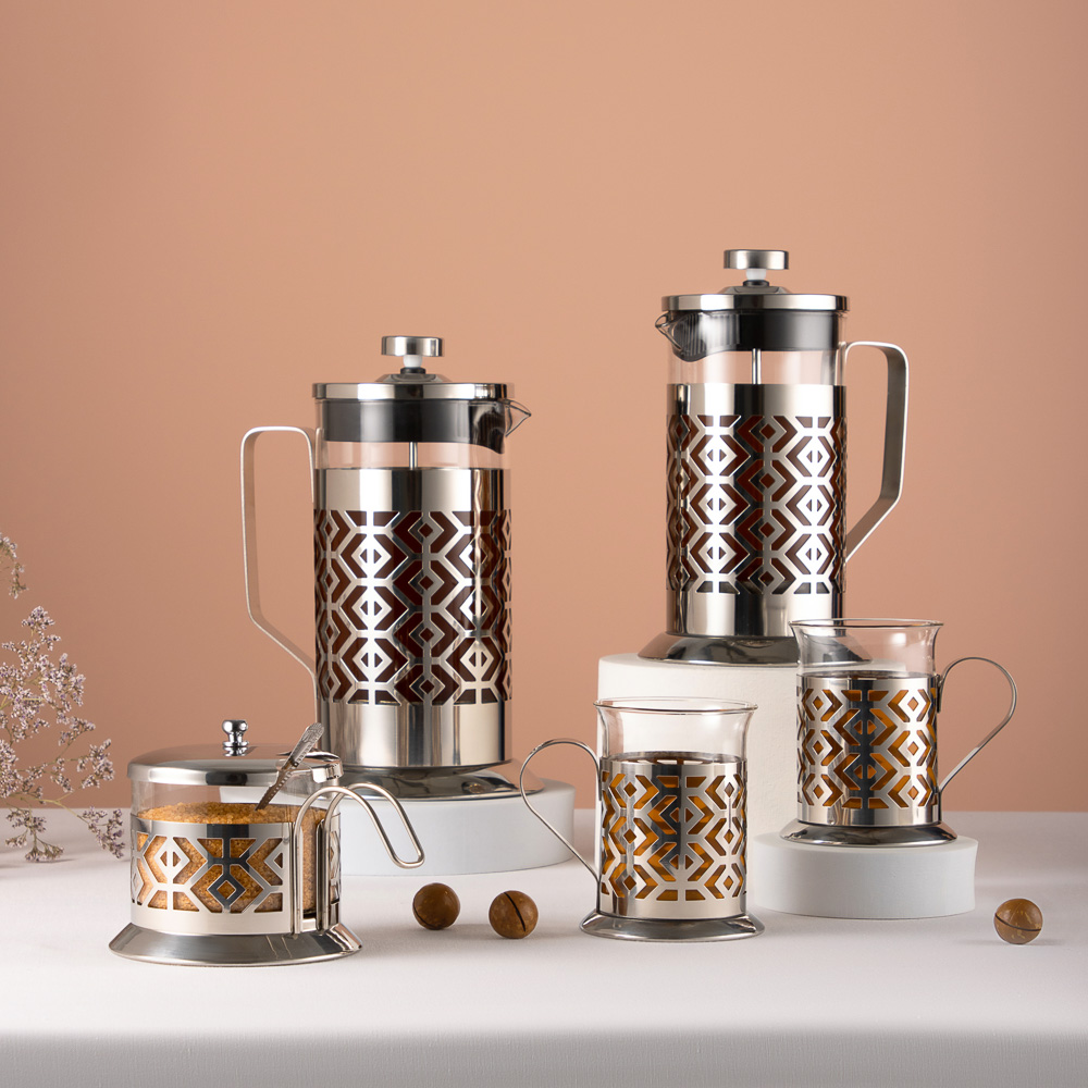 SATOSHI Гельсингфорс Френч-пресс 1000мл, жаропрочное стекло - #12