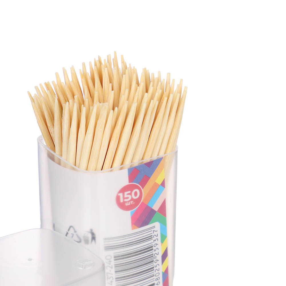 Зубочистки тм VETTA, бамбук, пластиковая упаковка, 150шт - #3