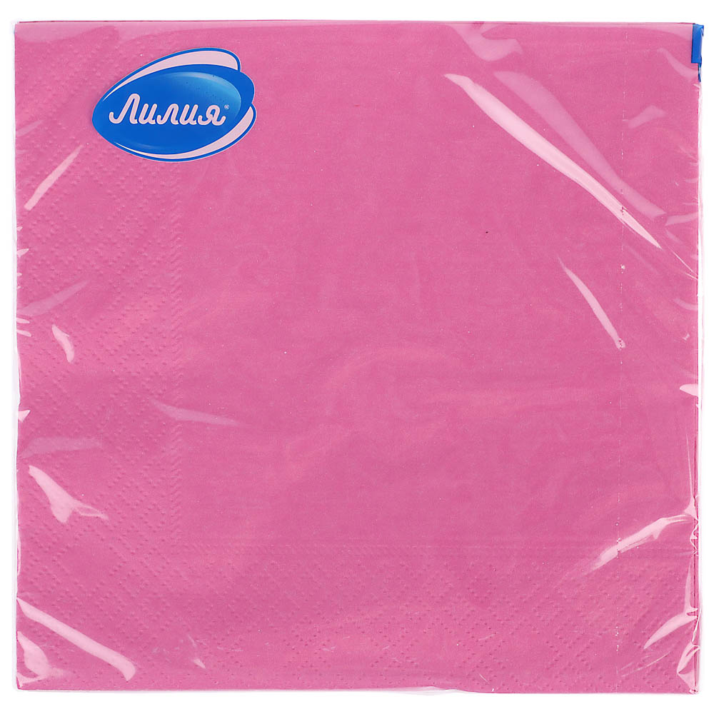 Салфетки бумажные Лилия Желтый/Розовый, 33х33см, 2 слоя, 20л - #3