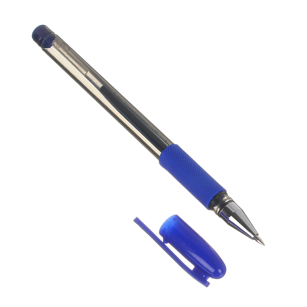 ClipStudio ручка гелевая синяя, тонированный корпус, мягкая накладка, 0,5 мм, инд. маркировка - #2