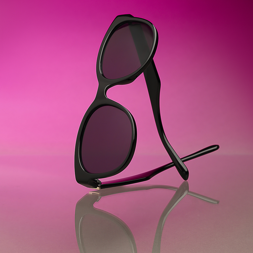 GALANTE Очки солнцезащитные, пластик, 142x45мм, черные, арт.24-28 - #7