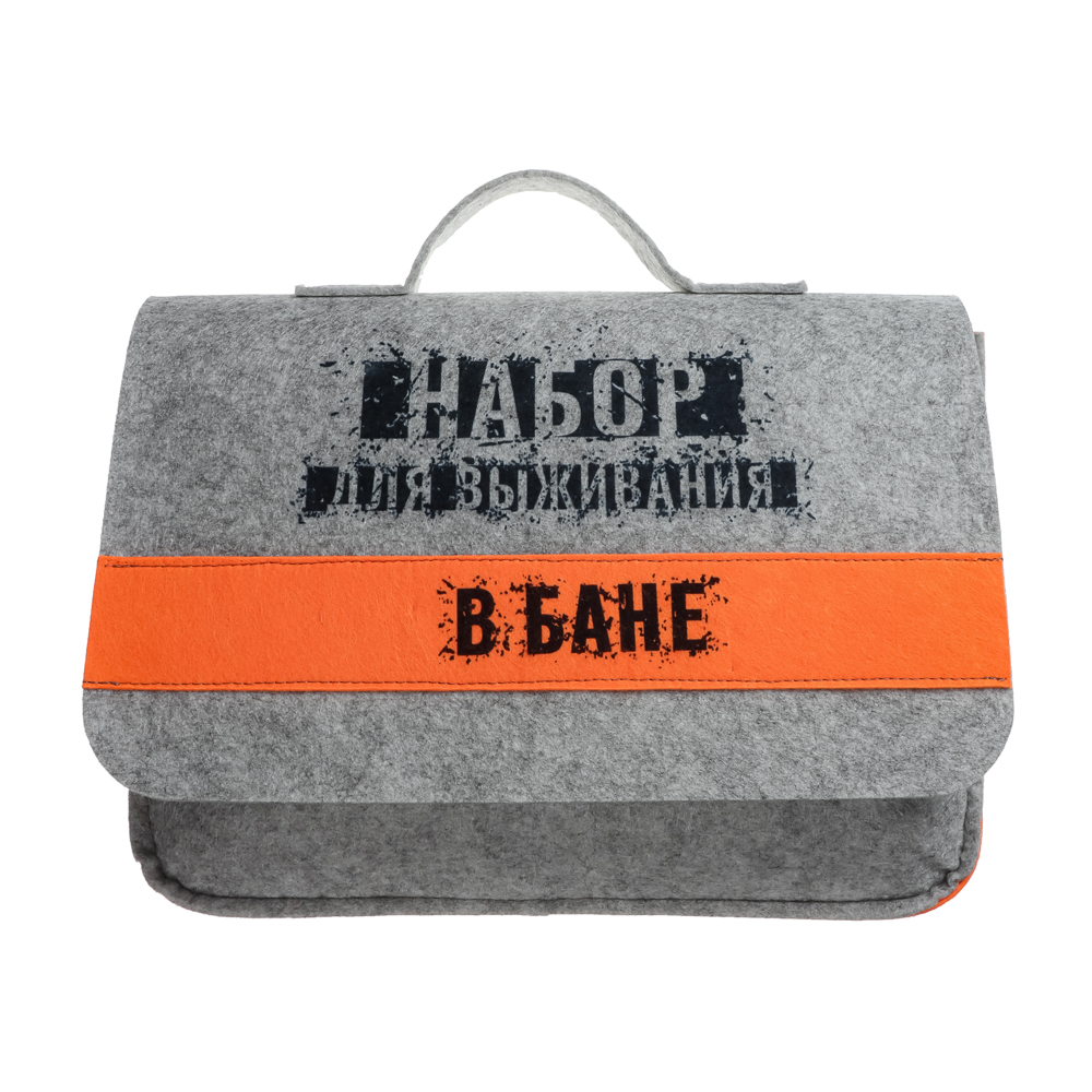 Набор для бани в портфеле "Для выживания в бане" (шапка, рукавица, коврик, масла) - #15