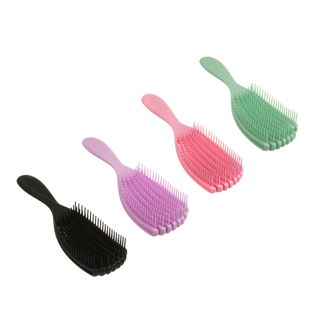 Расческа массажная веерная тм ЮНИLOOK, 23 см, пластик, 4 цвета - #1