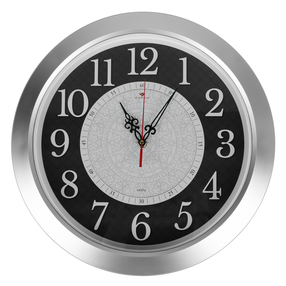 Часы настенные Ladecor chrono "Орнамент", корпус серебряный - #1