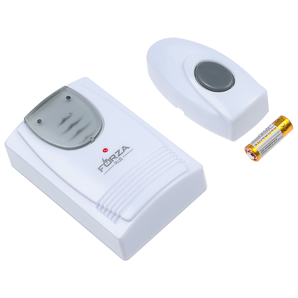 FORZA Звонок беспроводной дверной, 32 мелодий, 1x23A, 2xAA, с водонепроницаемой кнопкой - #1