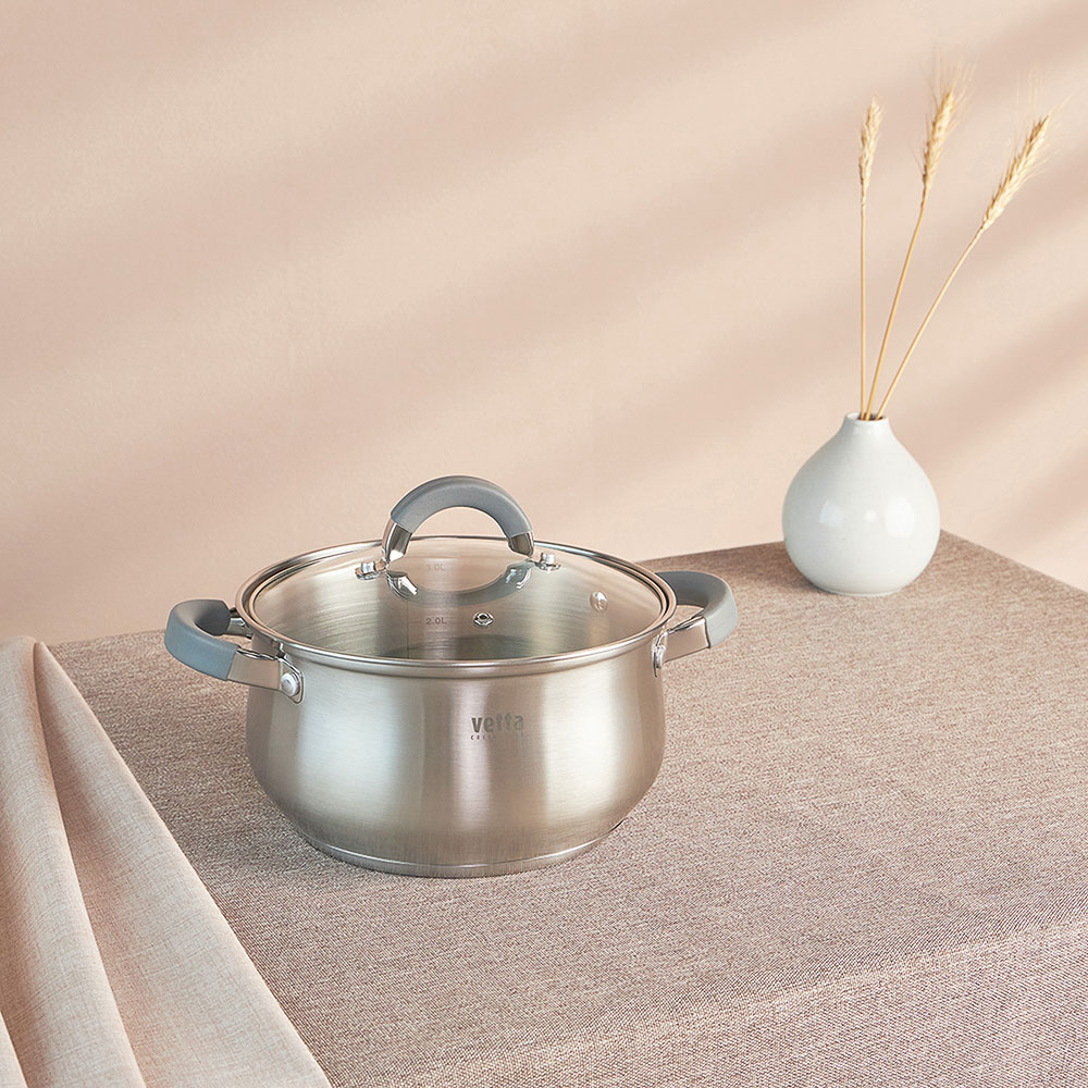 VETTA Вена Кастрюля 20х11,5см. 3,6л. со стекл. крышкой, индукция - #7