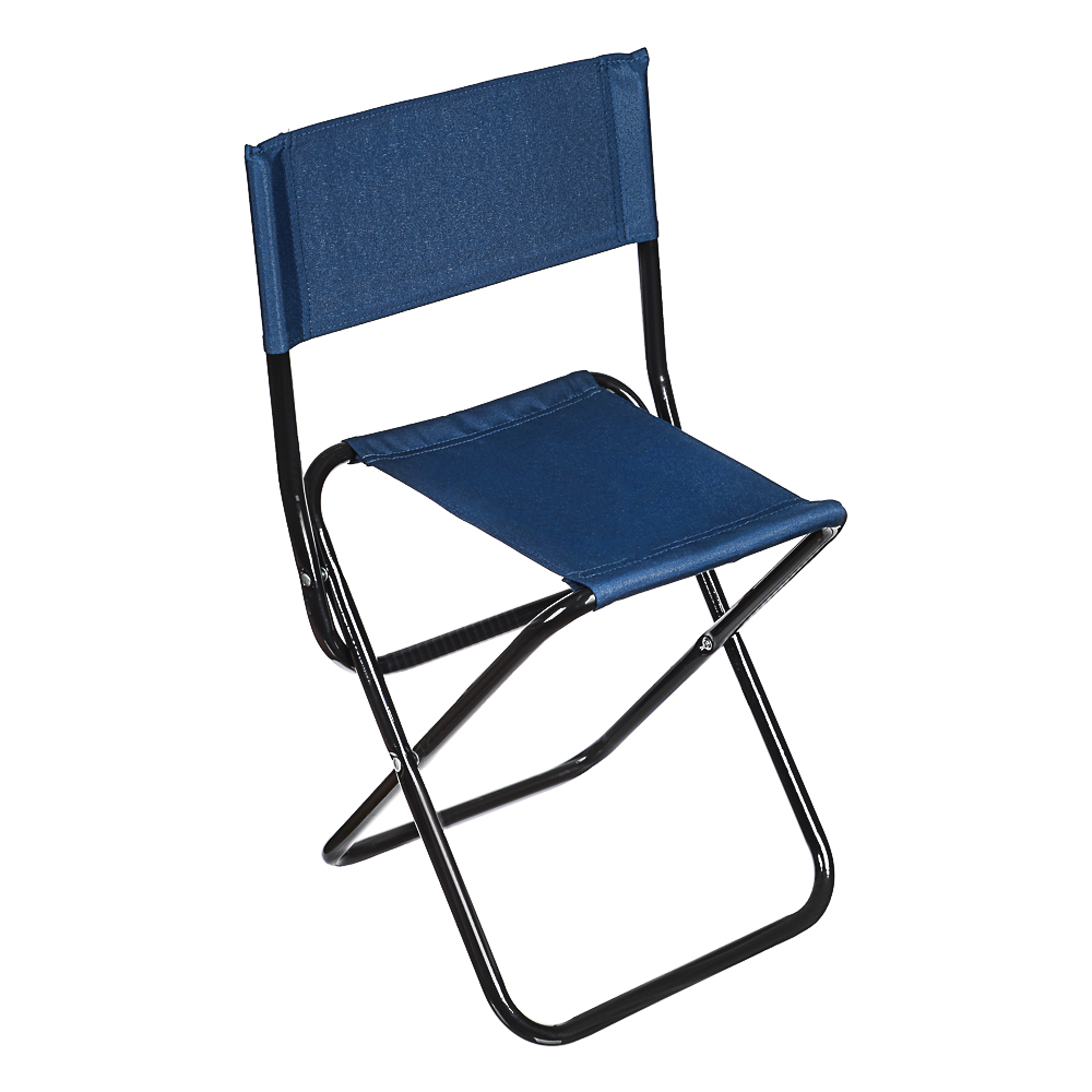 Стул туристический тм РУССО ТУРИСТО, складной со спинкой, до 90кг, 32х34х58см, труба сталь 16х1мм - #1