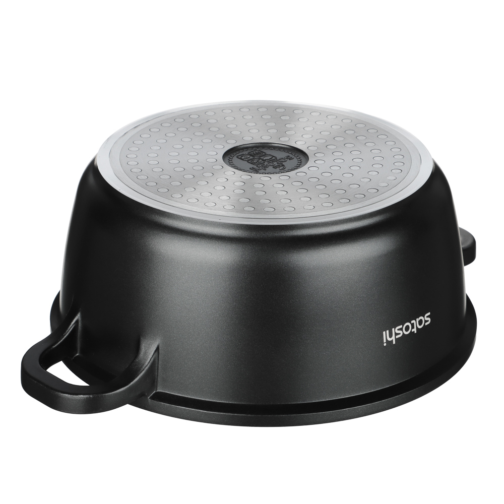 SATOSHI Артас Наб. пос. 8пр, сков. 24/28см;ковш+крыш 16см/1,4л, кастр+крыш 2л; 4л, а/п мрамор, инд - #12