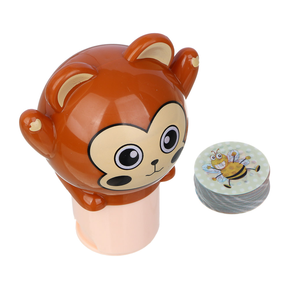 ХОББИХИТ Набор для творчества с печатями "Зверюшки", 9,5х7,5х6см, PP, 4 дизайна - #9