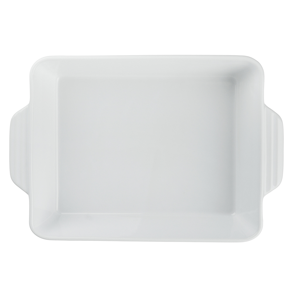 Форма для запекания и сервировки прямоугольная 33х23,5х7см тм MILLIMI белый, керамика - #6