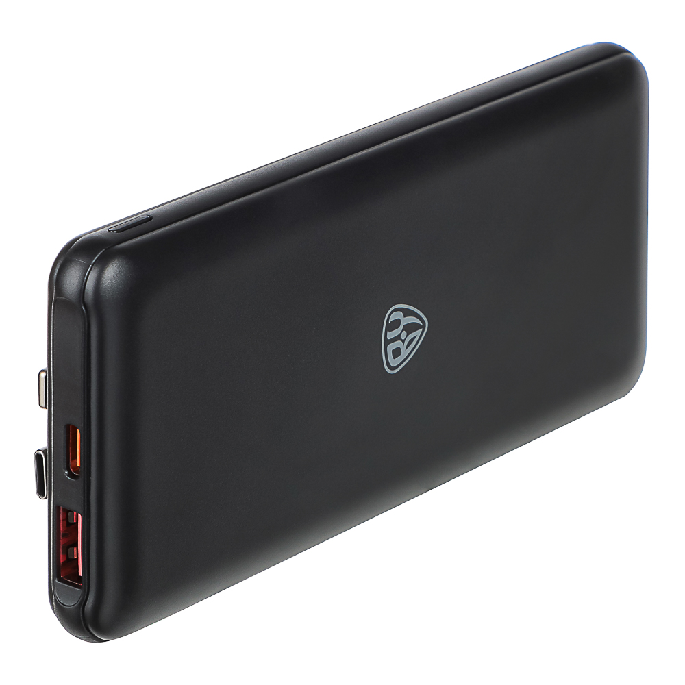 BY Аккумулятор мобильный, 10000 мАч, встроен. кабели Type-C, iP, 20W, 3A, пластик, черный - #6