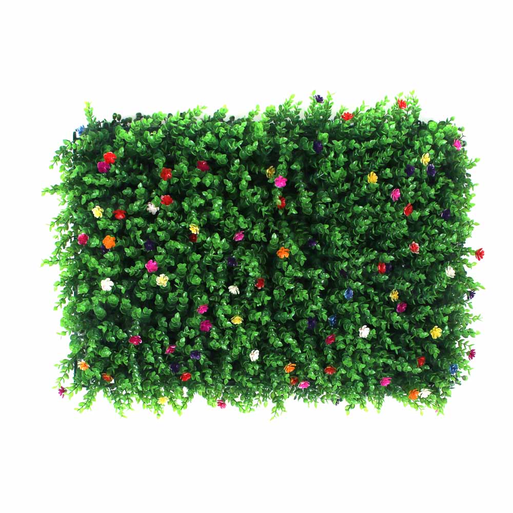 Изгородь искусственная тм INBLOOM, 60x40см, "Самшит с цветами", полипропилен - #2